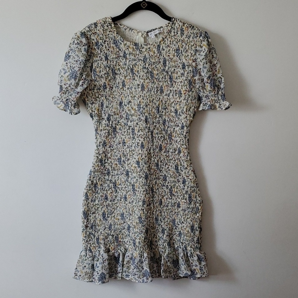 English Factory Floral Smocked Mini Dress sz Small